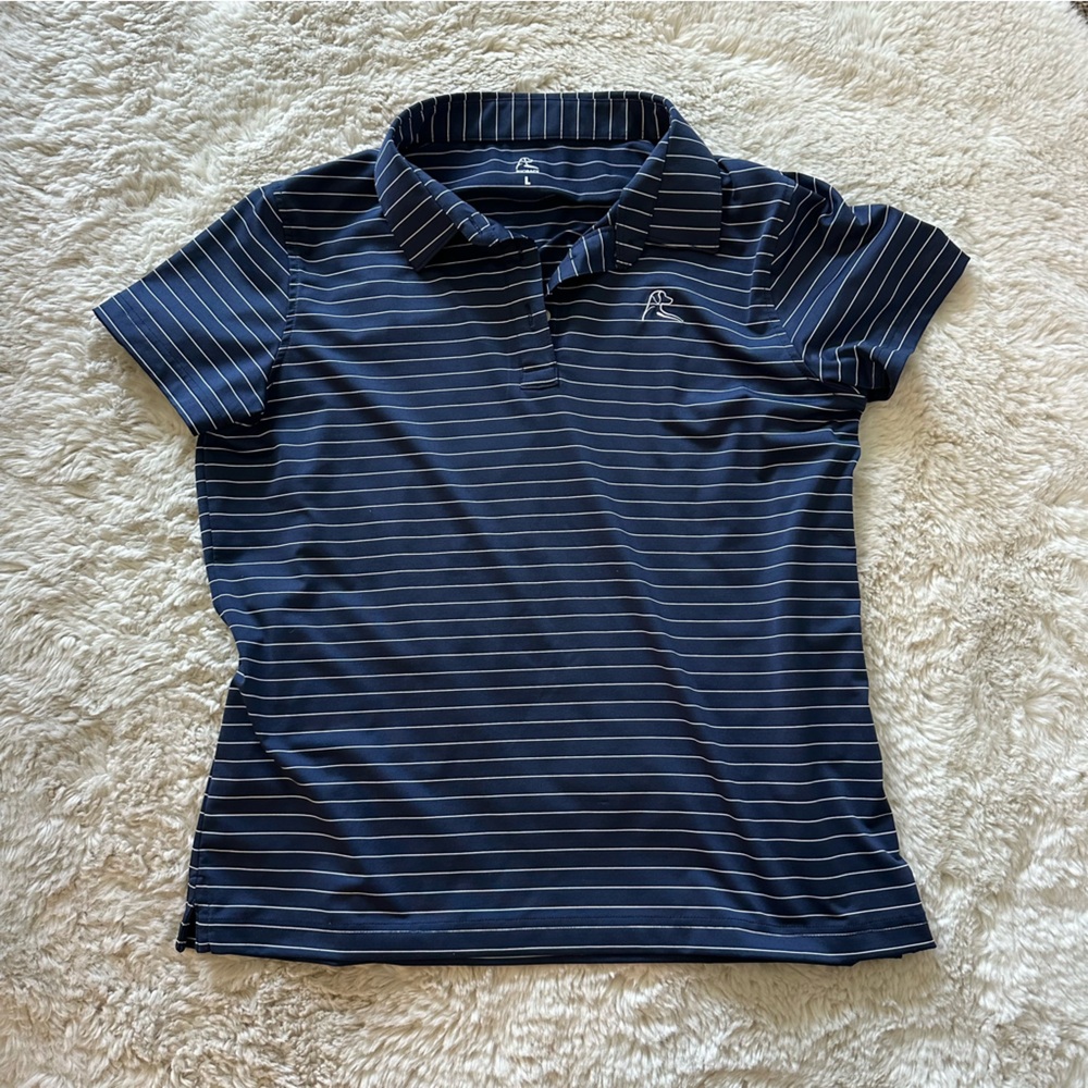 Rhoback Navy Striped Women's Polo